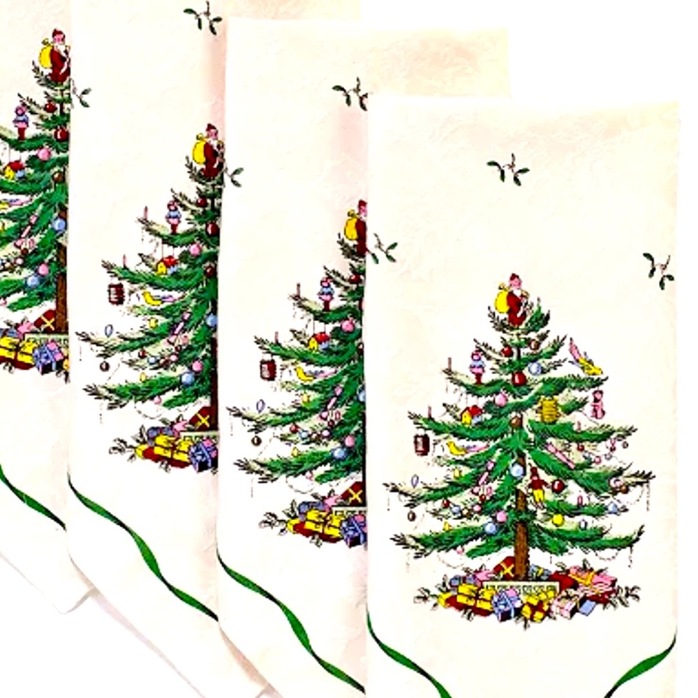 Spode Christmas Tree Tablecloth/8 napkins
